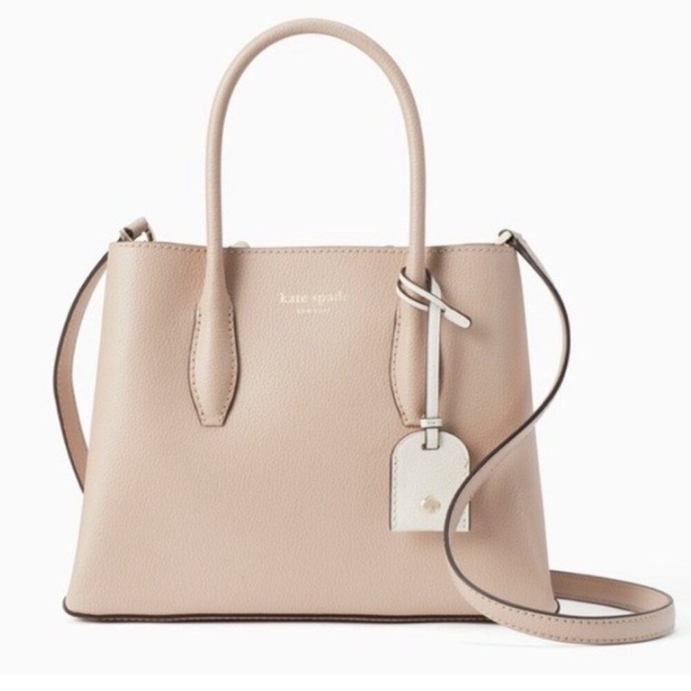 Like New Kate Spade Eva Warm Beige Leather Crossbody Bag Purse